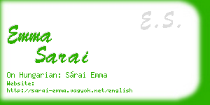 emma sarai business card